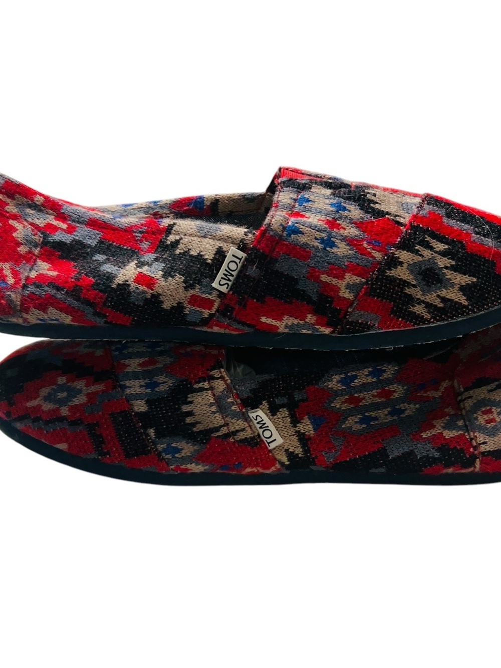 Tom’s Colorful Aztec Patterned Slip-On Flats Women’s Sz 12 - Picture 2 of 6